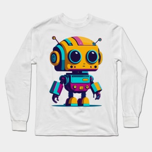 Cute Robot Long Sleeve T-Shirt